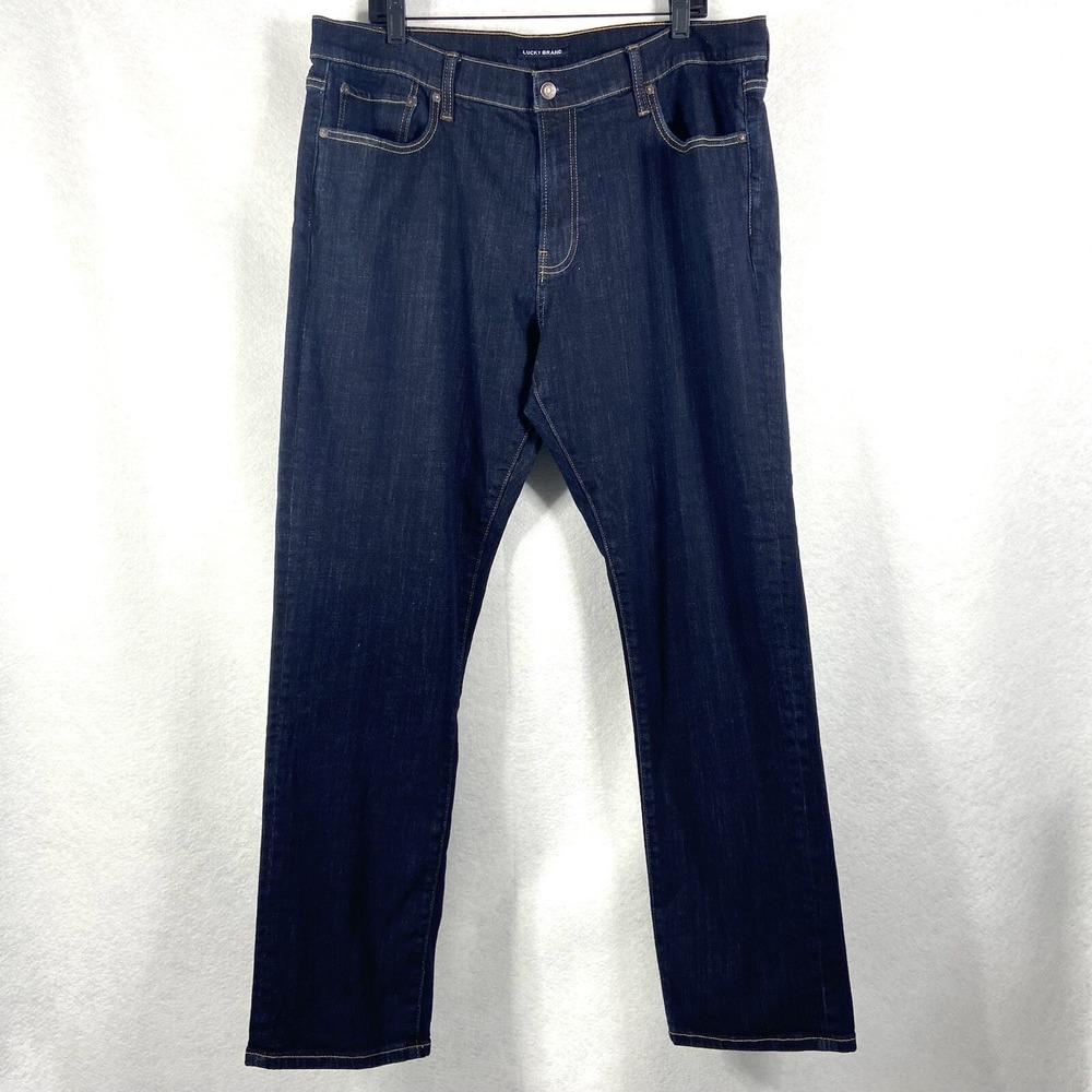 Lucky Brand 410 Jeans Men's 38x32 Blue Athletic Fit Stretch Denim Dark Wash